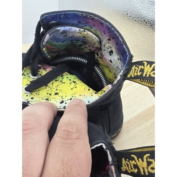 Dr Doc Martens Stratford Canvas Womens Combat Boots Size 8 Canvas black 9-Eye - Picture 10 of 12